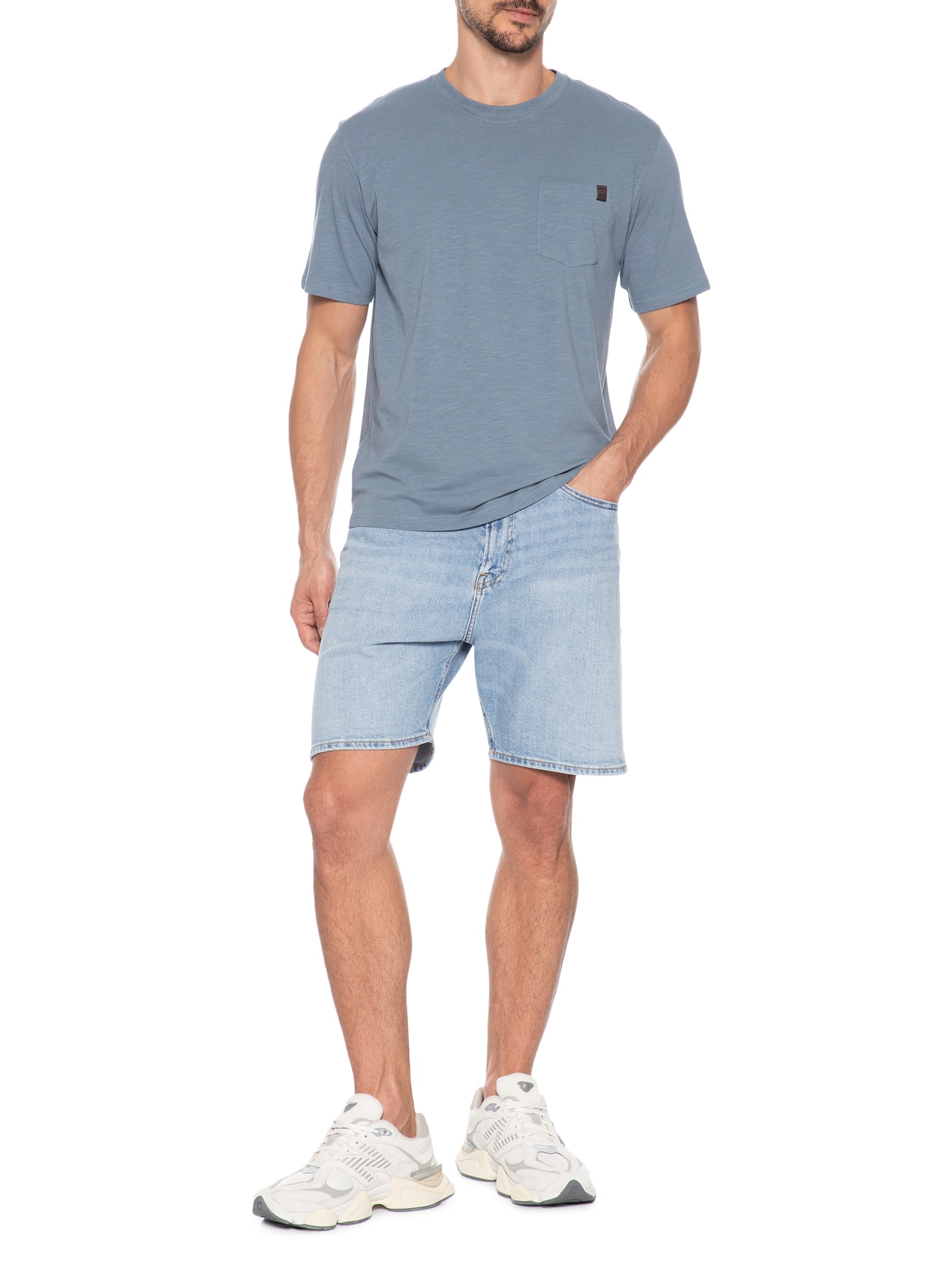 Bermuda Jeans Masculina Tony Original Azul Jack & Jones