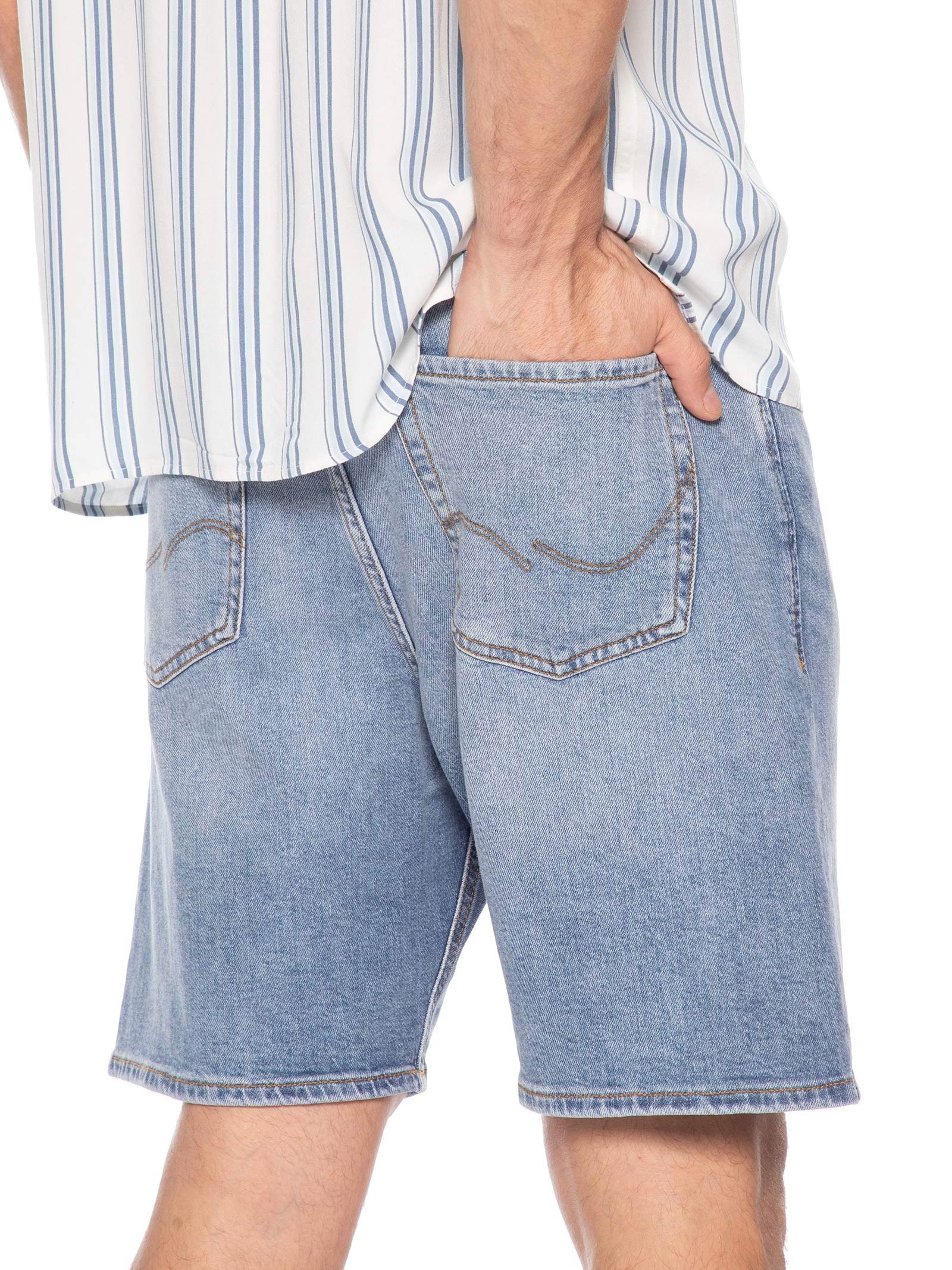 Bermuda Jeans Masculina Tony Original Azul Jack & Jones
