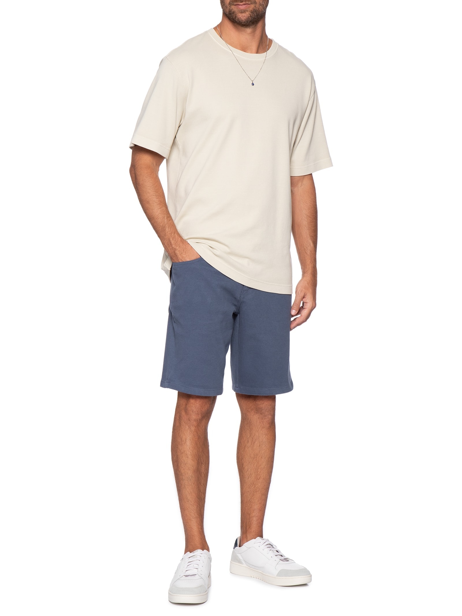 Bermuda Masculina 5 Pockets Azul Reserva