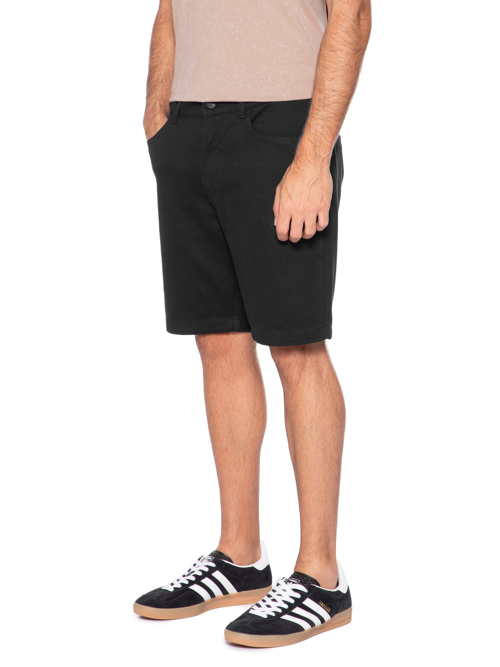 Bermuda Masculina 5 Pockets Moletom Preto Calvin Klein Jeans