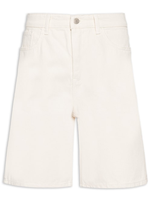 Bermuda Masculina 5 Pockets Reta – Off White