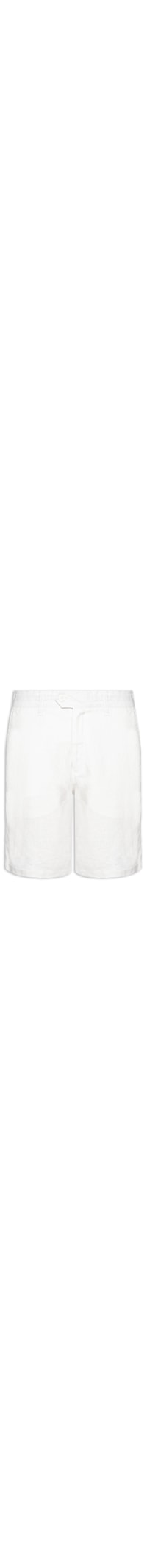 Bermuda Masculina Alfaiaria Linho - Branco