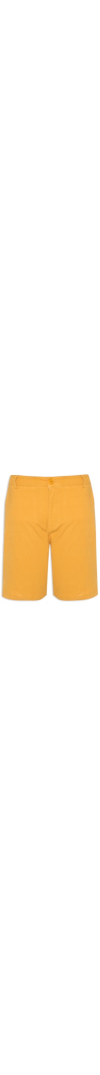 Bermuda Masculina Alfaiataria Basic Linen - Amarelo