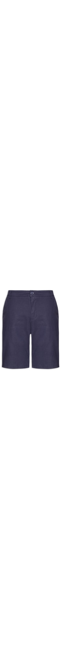 Bermuda Masculina Alfaiataria Basic Linen - Azul
