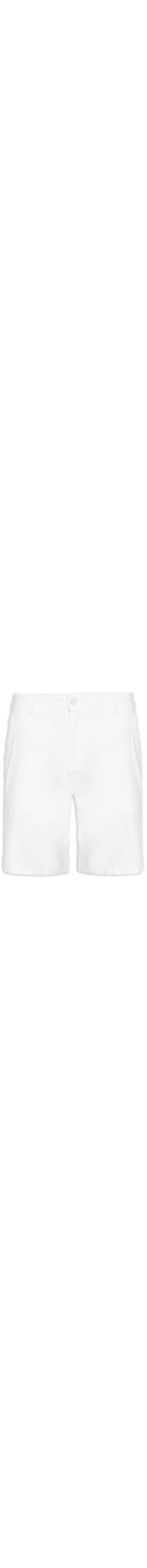 Bermuda Masculina Alfaiataria Basic Linen - Branco