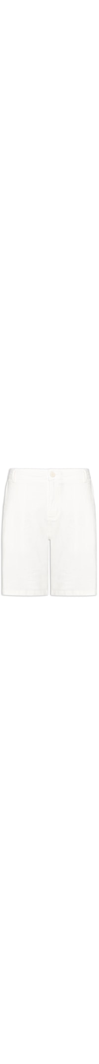 Bermuda Masculina Alfaiataria Basic Linen - Branco