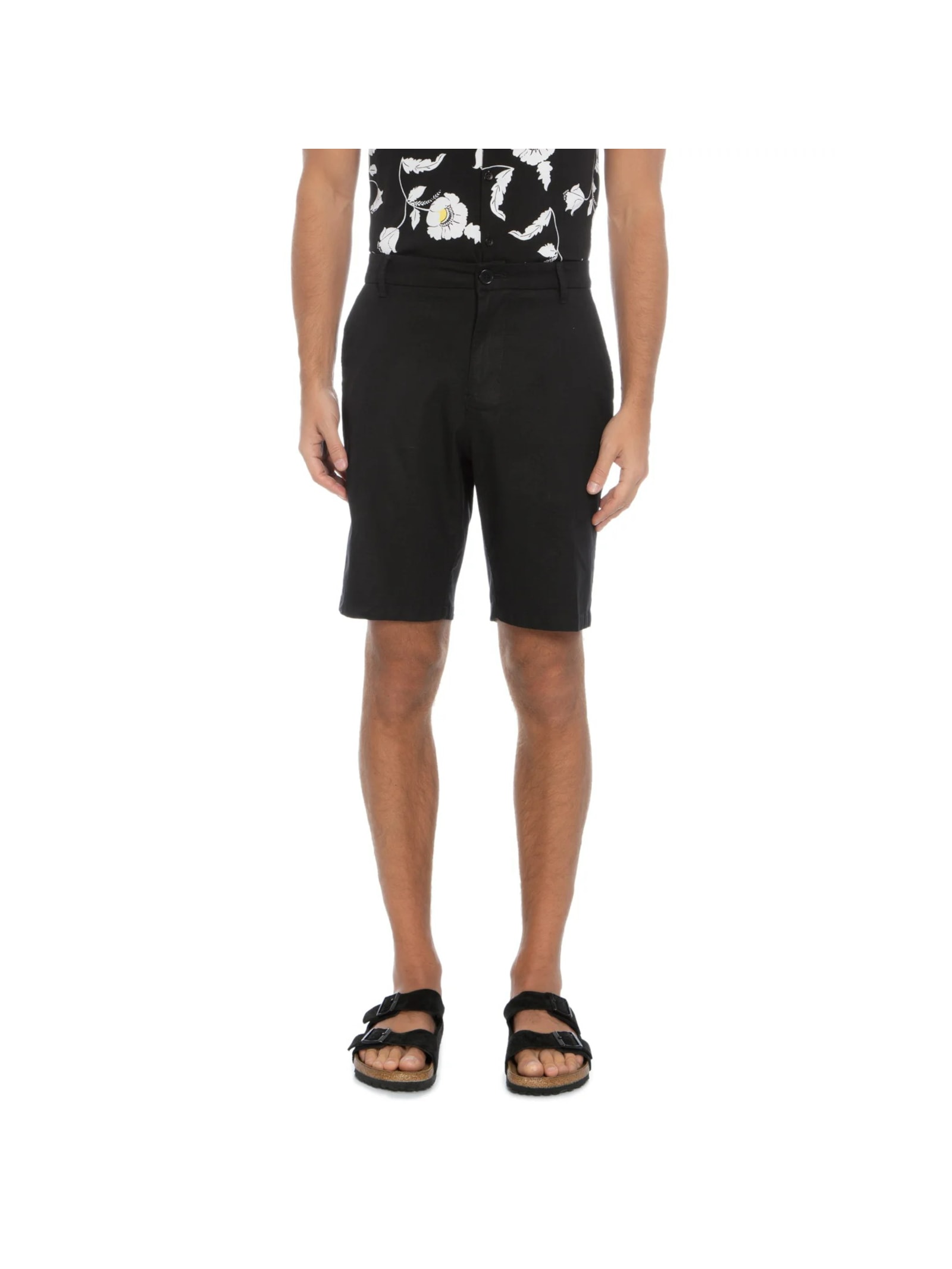 Bermuda Masculina Alfaiataria Basic Linen Preto Osklen