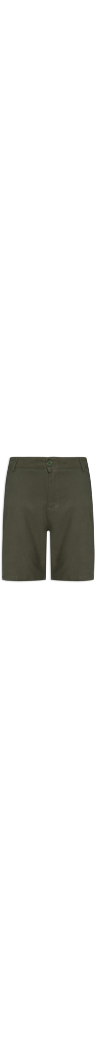 Bermuda Masculina Alfaiataria Basic Linen - Verde