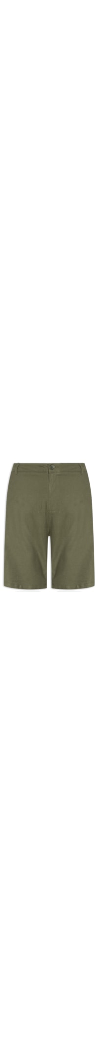 Bermuda Masculina Alfaiataria Basic Linen - Verde