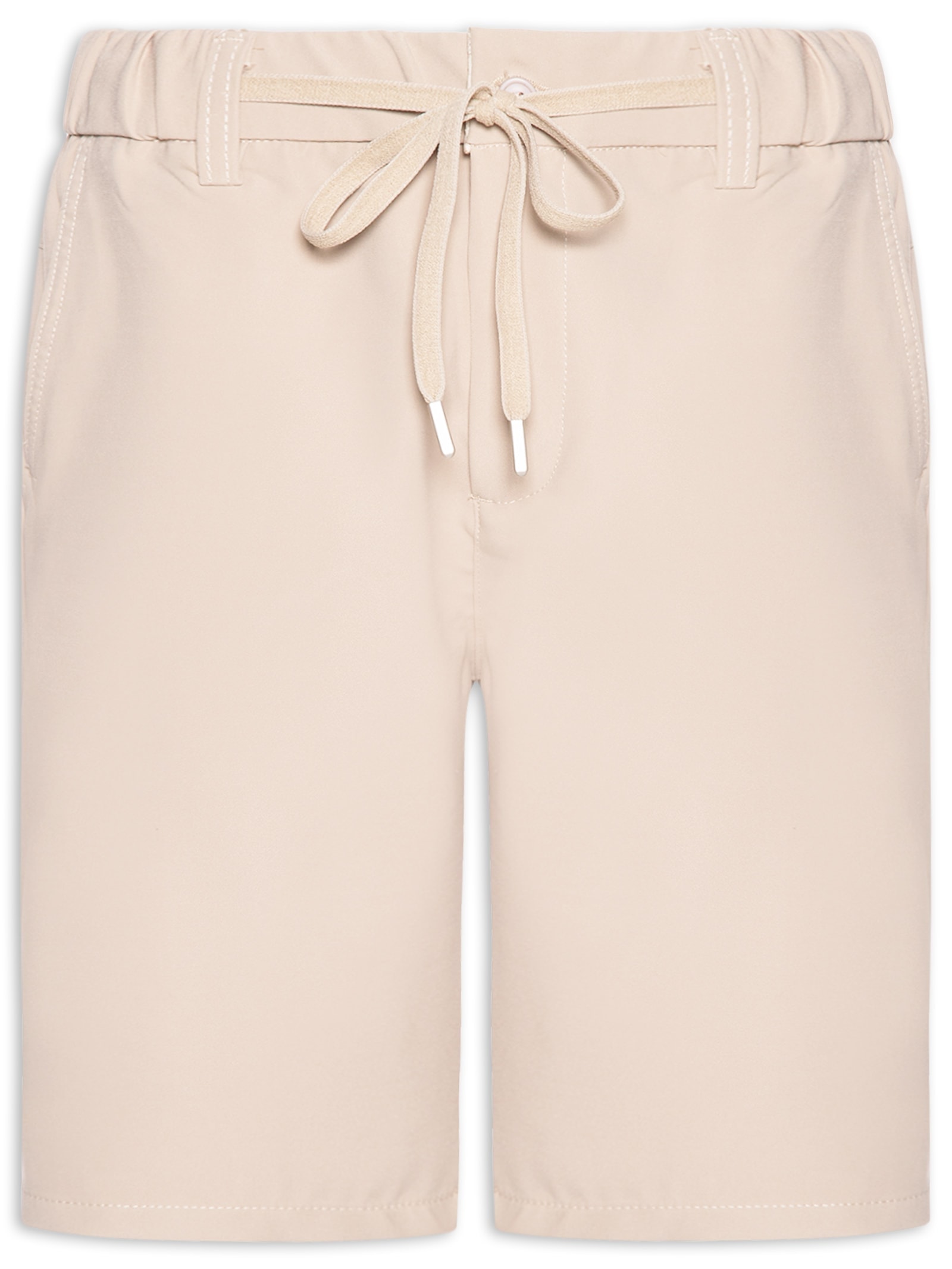 Bermuda Masculina Alfaiataria Cós Elástico Bege '2 Essential