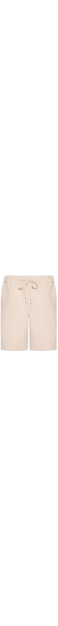 Bermuda Masculina Alfaiataria Cós Elástico - Bege