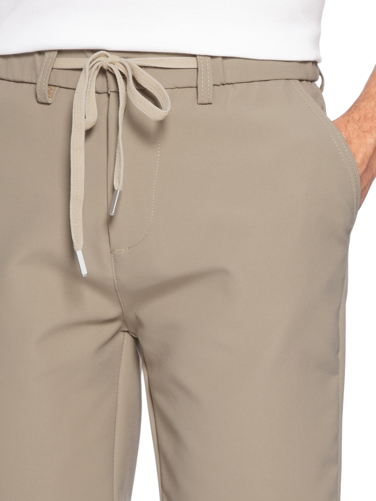 Bermuda Masculina Alfaiataria Cós Elástico E Cordão Verde '2 Essential