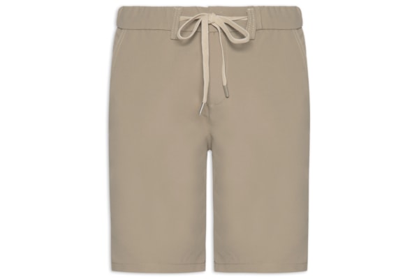 Bermuda Masculina Alfaiataria Cós Elástico E Cordão - Verde