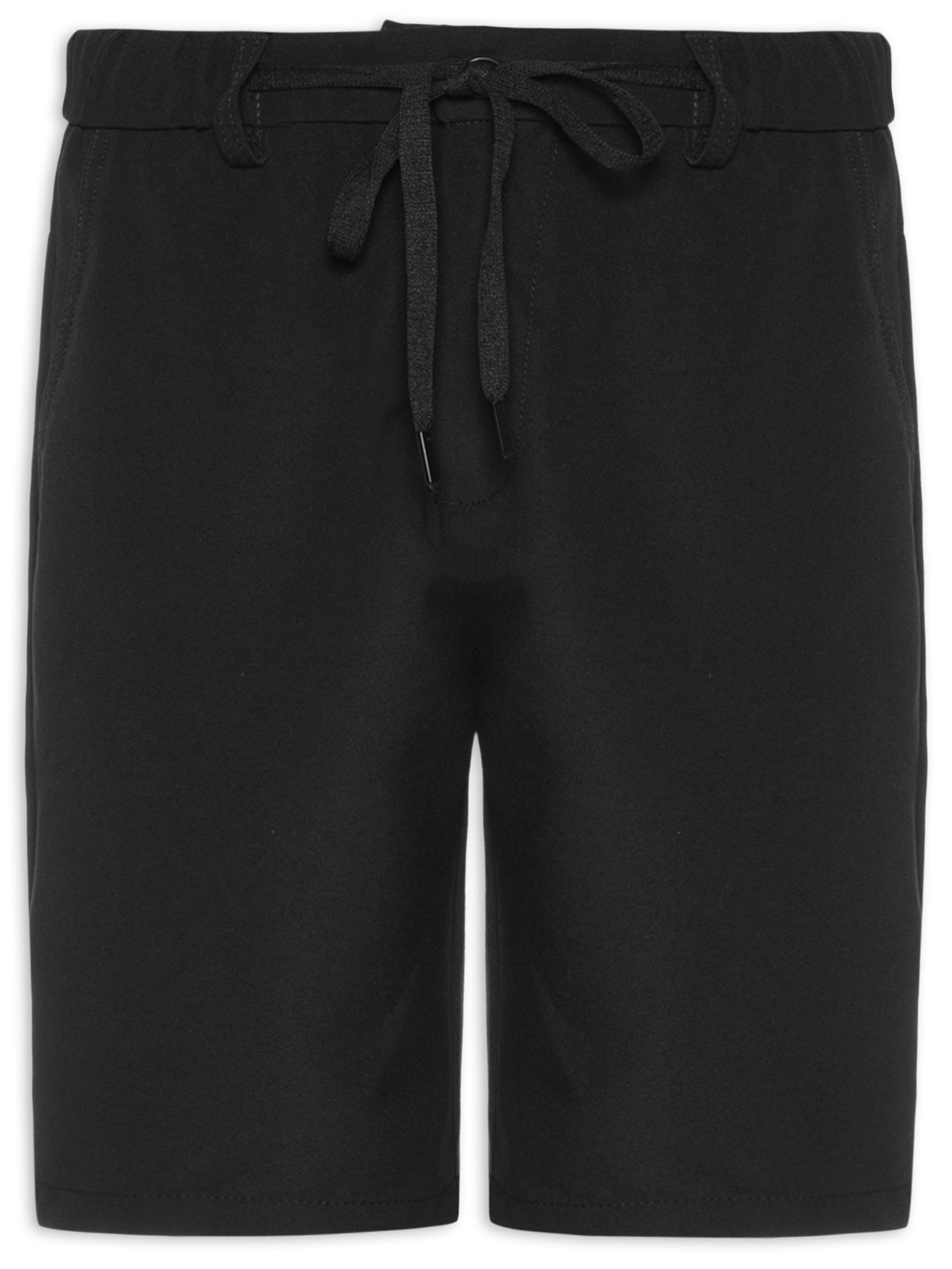 Bermuda Masculina Alfaiataria Cós Elástico Preto '2 Essential