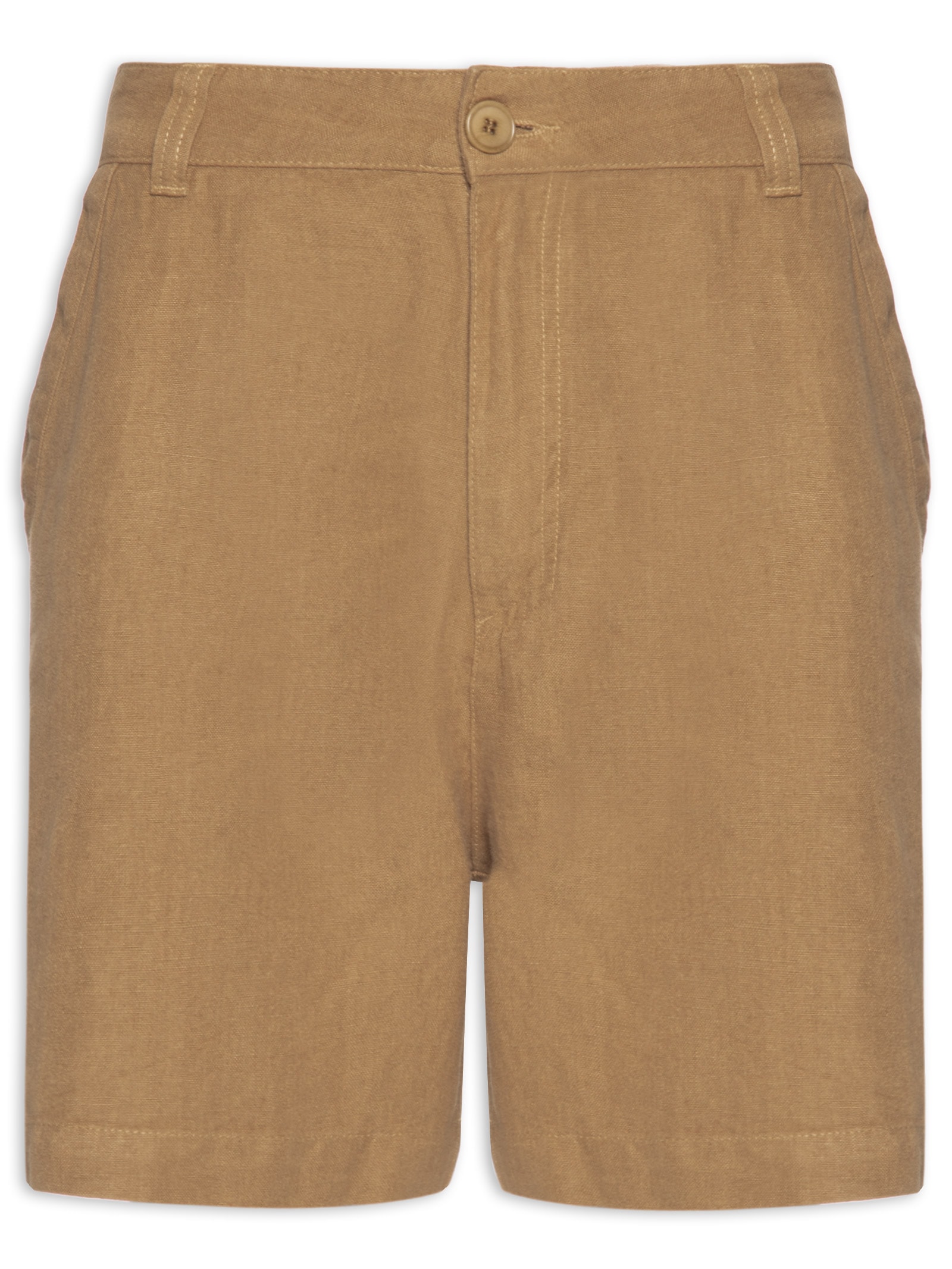 Bermuda Masculina Alfaiataria Flow Linen Bege Osklen