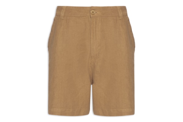 Bermuda Masculina Alfaiataria Flow Linen - Bege