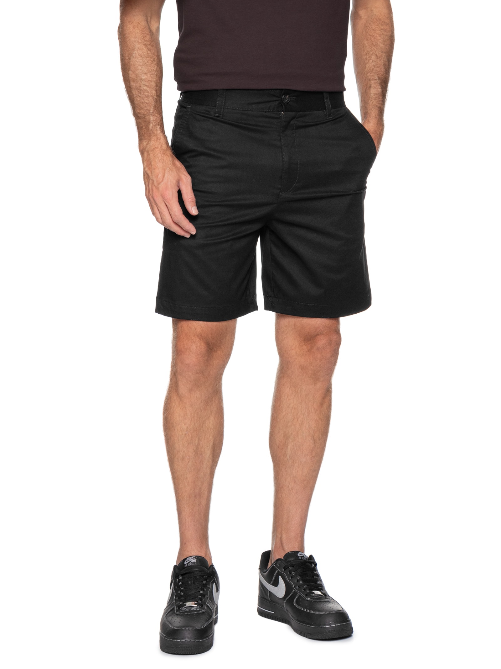 Bermuda Masculina Alfaiataria Genar261S Preto Hugo