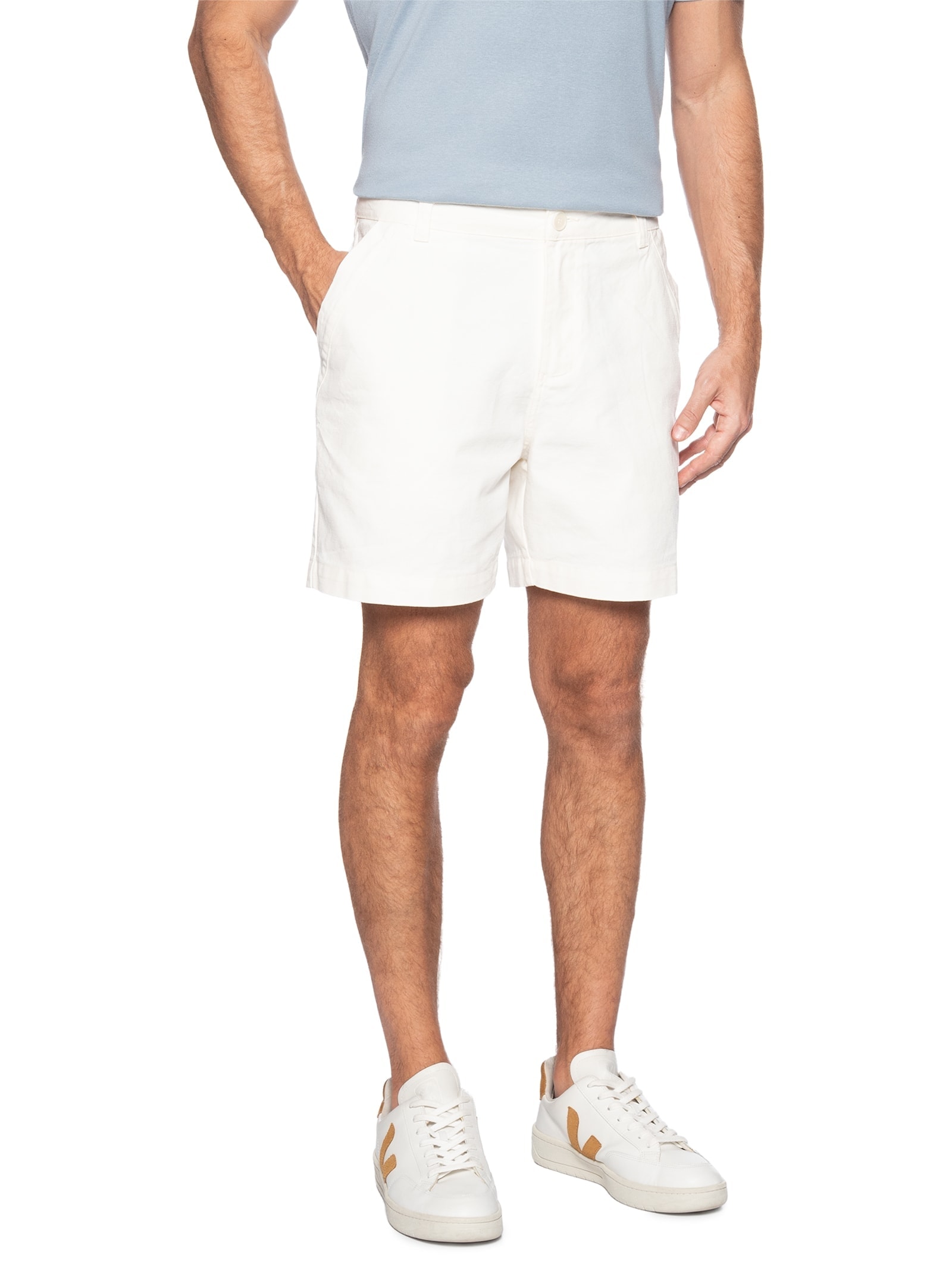 Bermuda Masculina Alfaiataria New Flow Basic Branco Osklen