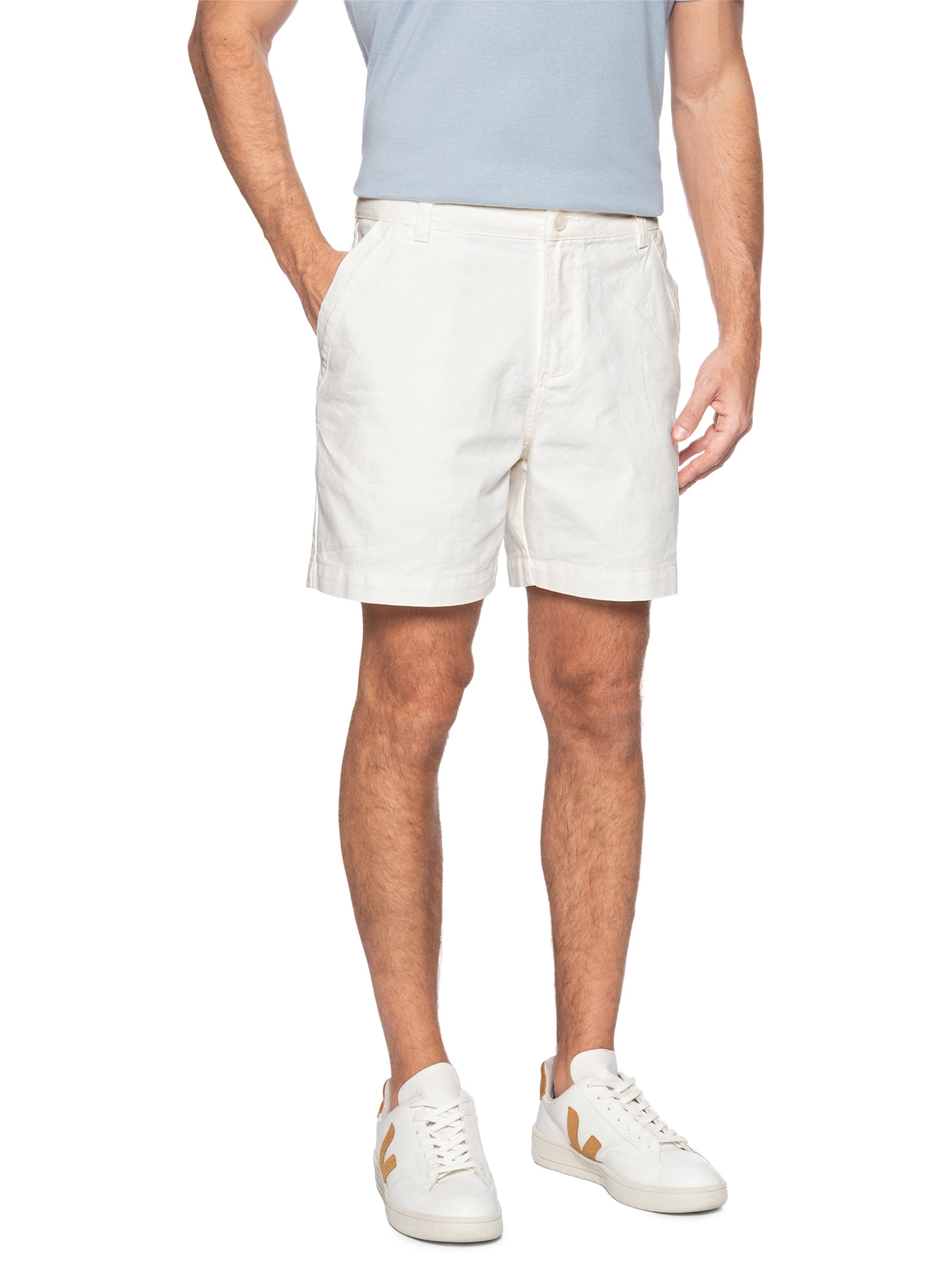 Bermuda Masculina Alfaiataria New Flow Basic Branco Osklen