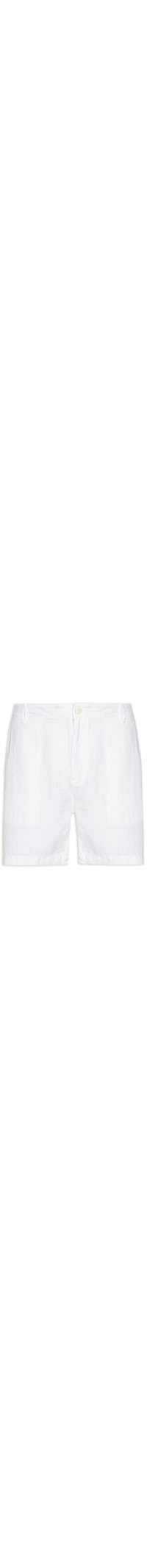 Bermuda Masculina Alfaiataria Pure Linen - Branco