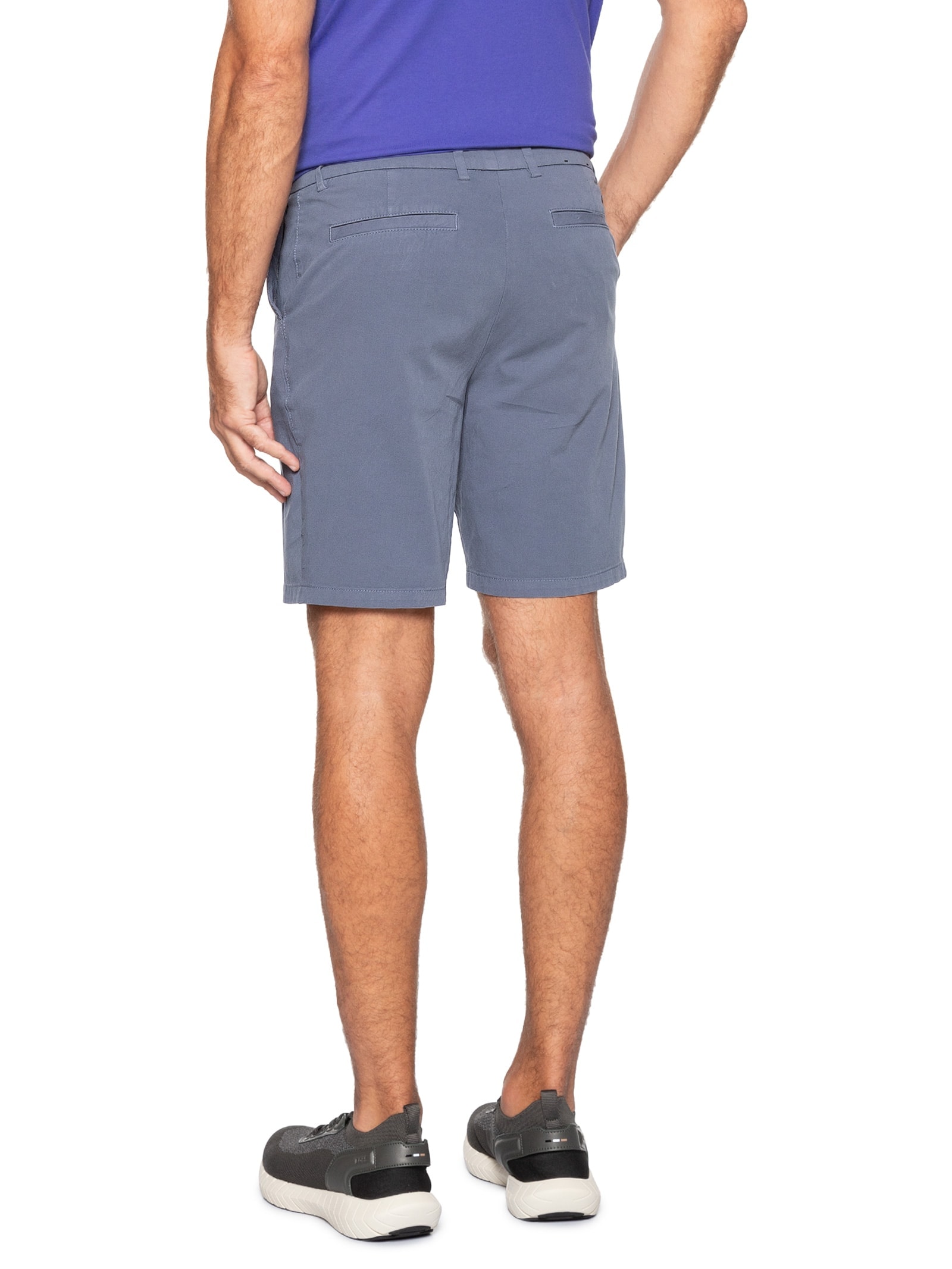 Bermuda Masculina Alfaiataria Slim Fit H-Kane Azul Boss