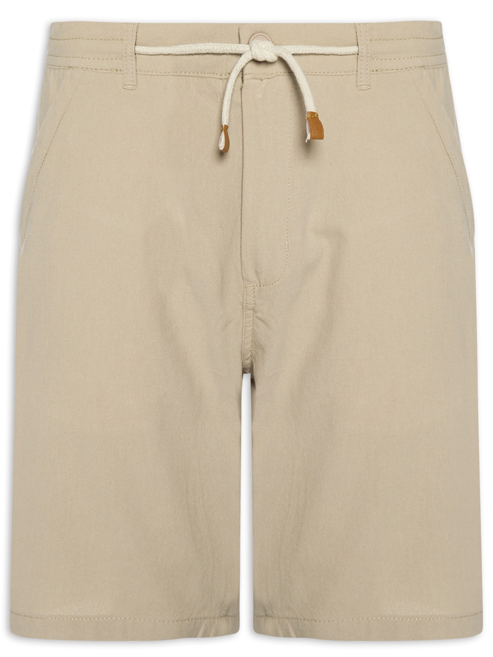 Bermuda Masculina Algodão Ocean Bege '2 Essential