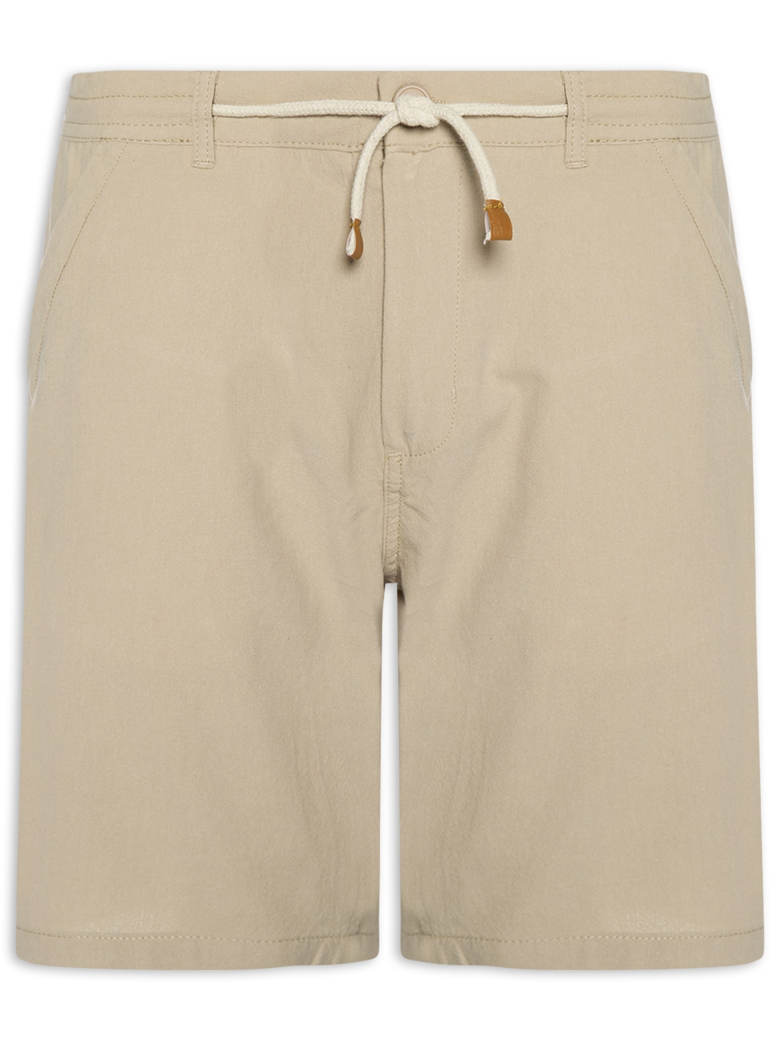 Bermuda Masculina Algodão Ocean Bege '2 Essential