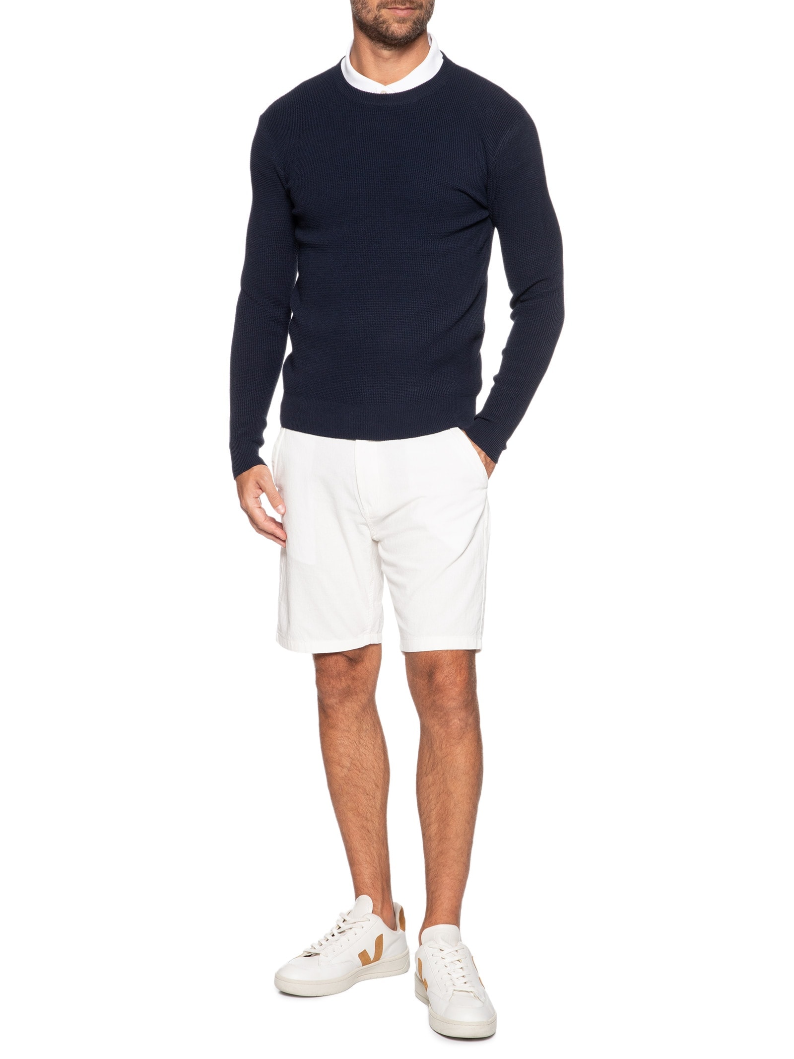 Bermuda Masculina Algodão Ocean Branco '2 Essential