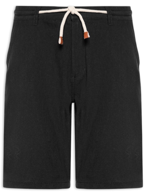 Bermuda Masculina Algodão Ocean – Preto