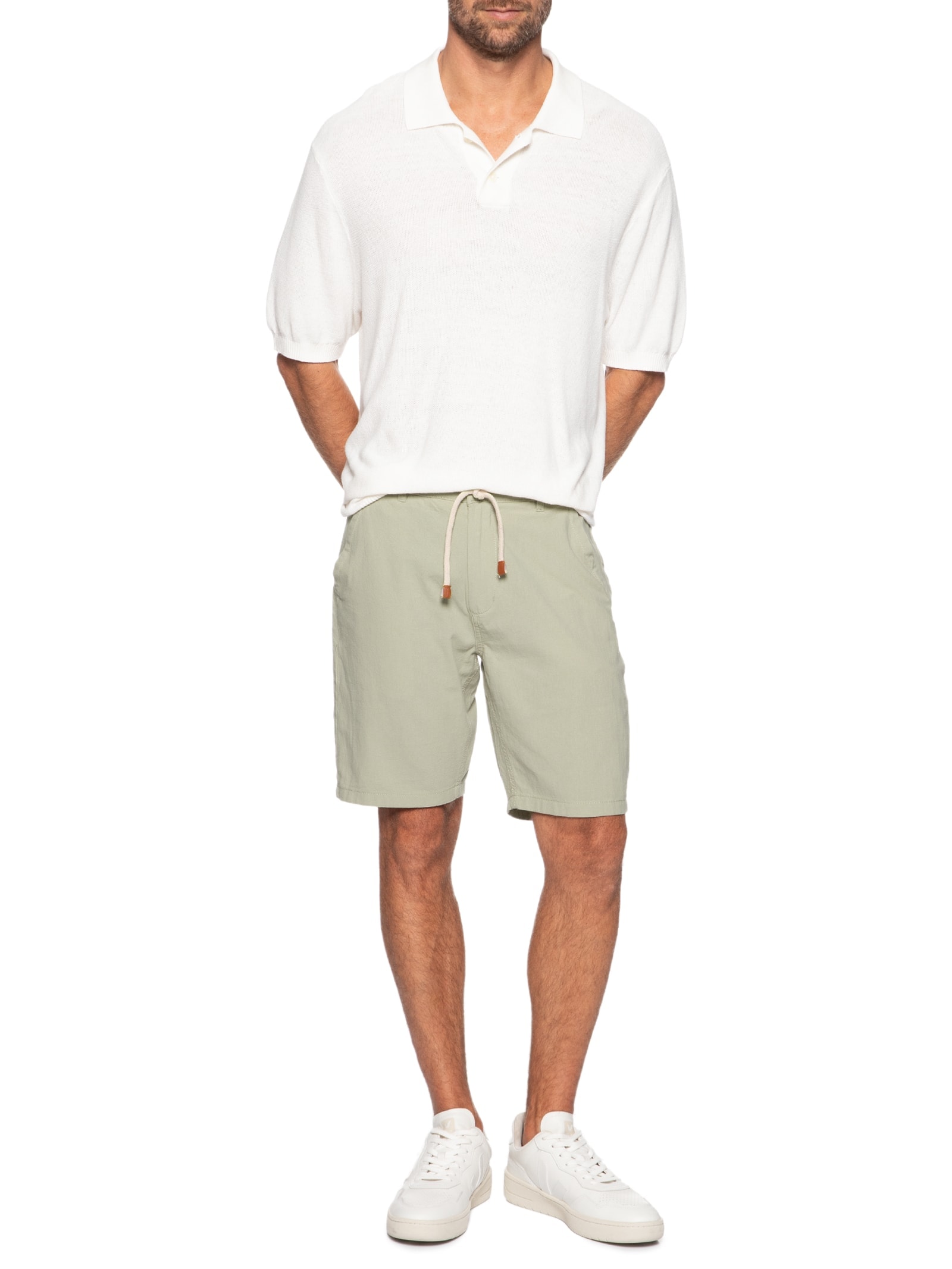 Bermuda Masculina Algodão Ocean Verde '2 Essential