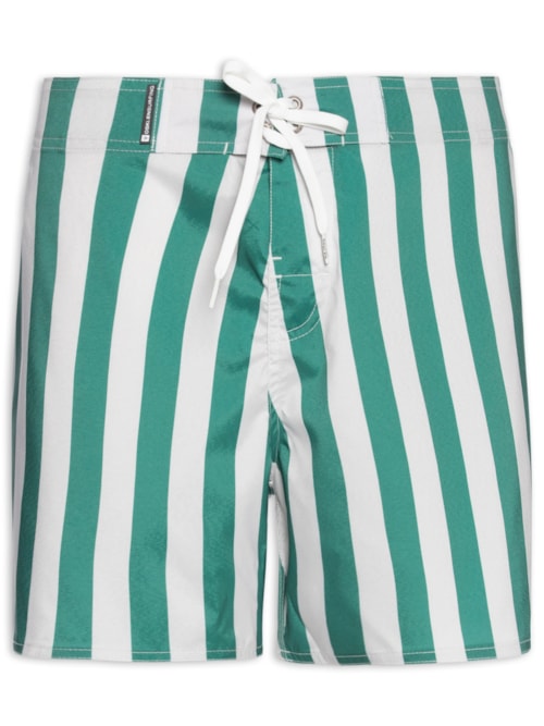 Bermuda Masculina Aquaone Flex Caiçara Stripe – Verde