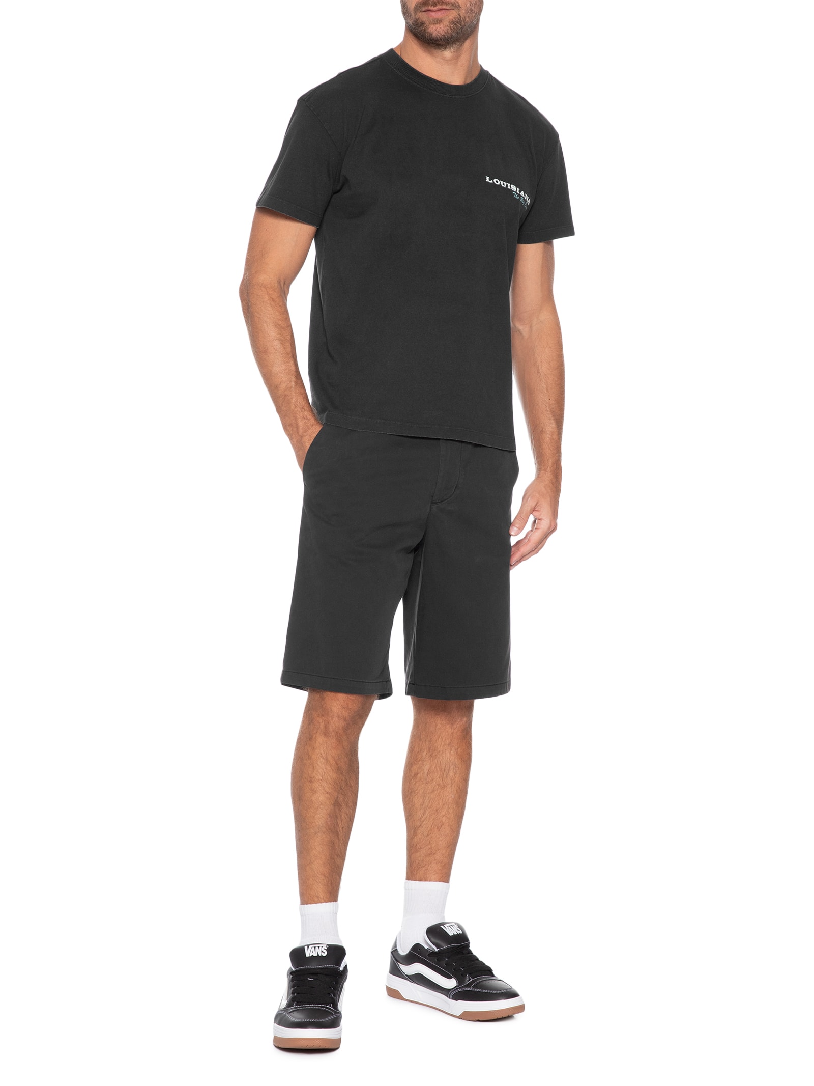 Bermuda Masculina Baggy Chino Short Preto Cotton On