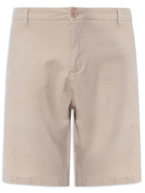Bermuda Masculina Basic Linen – Bege