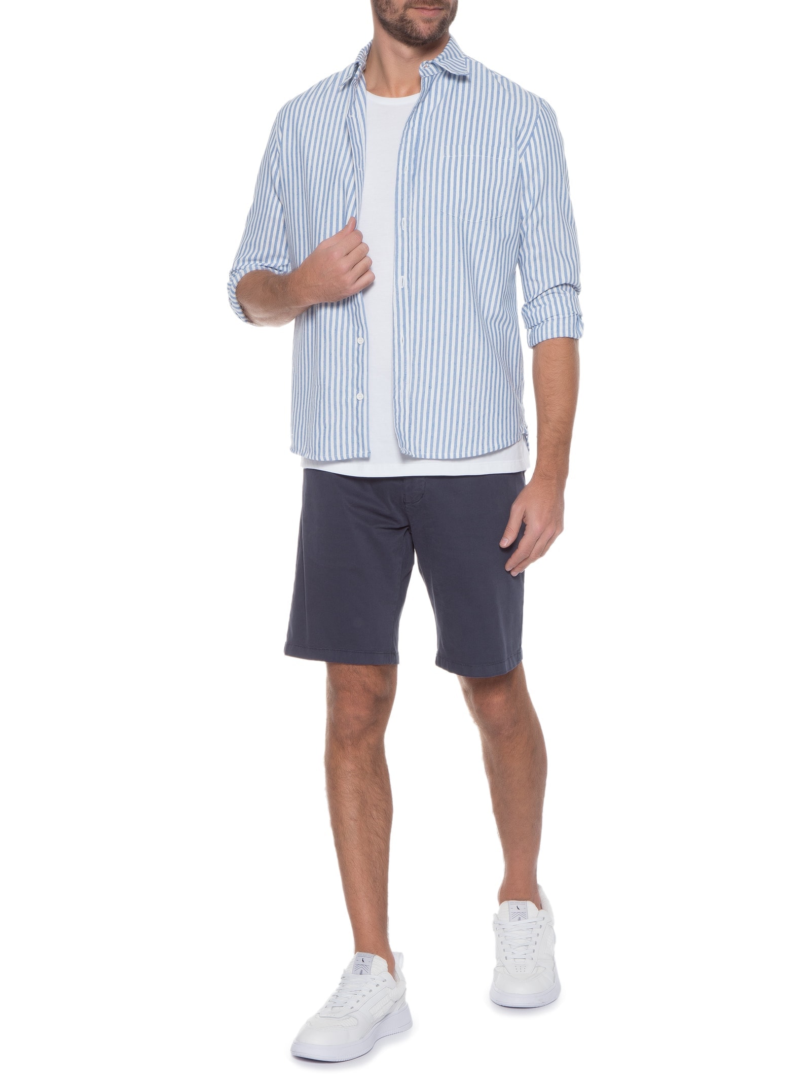 Bermuda Masculina Básica Azul Jab