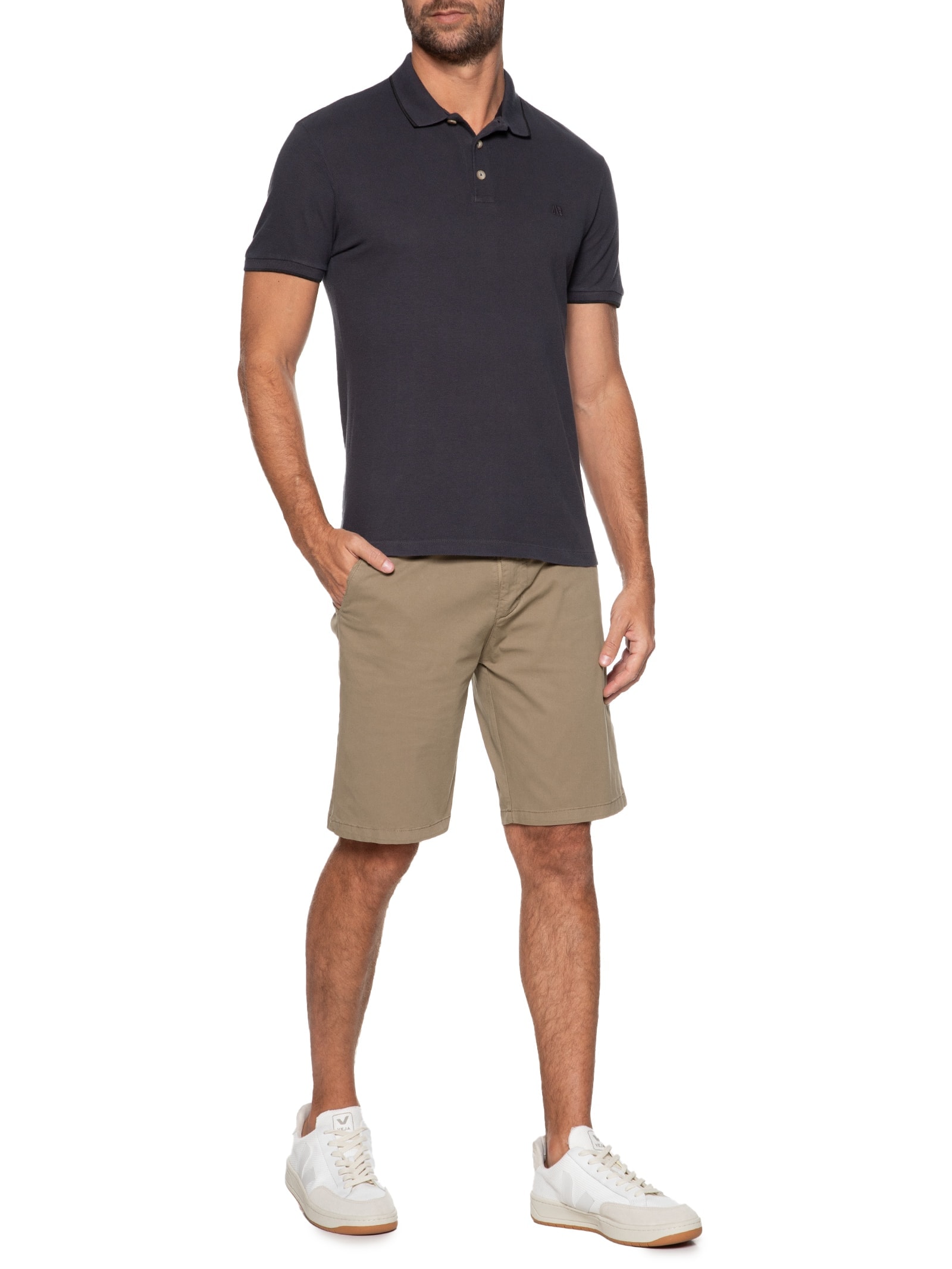 Bermuda Masculina Básica Bege Jab