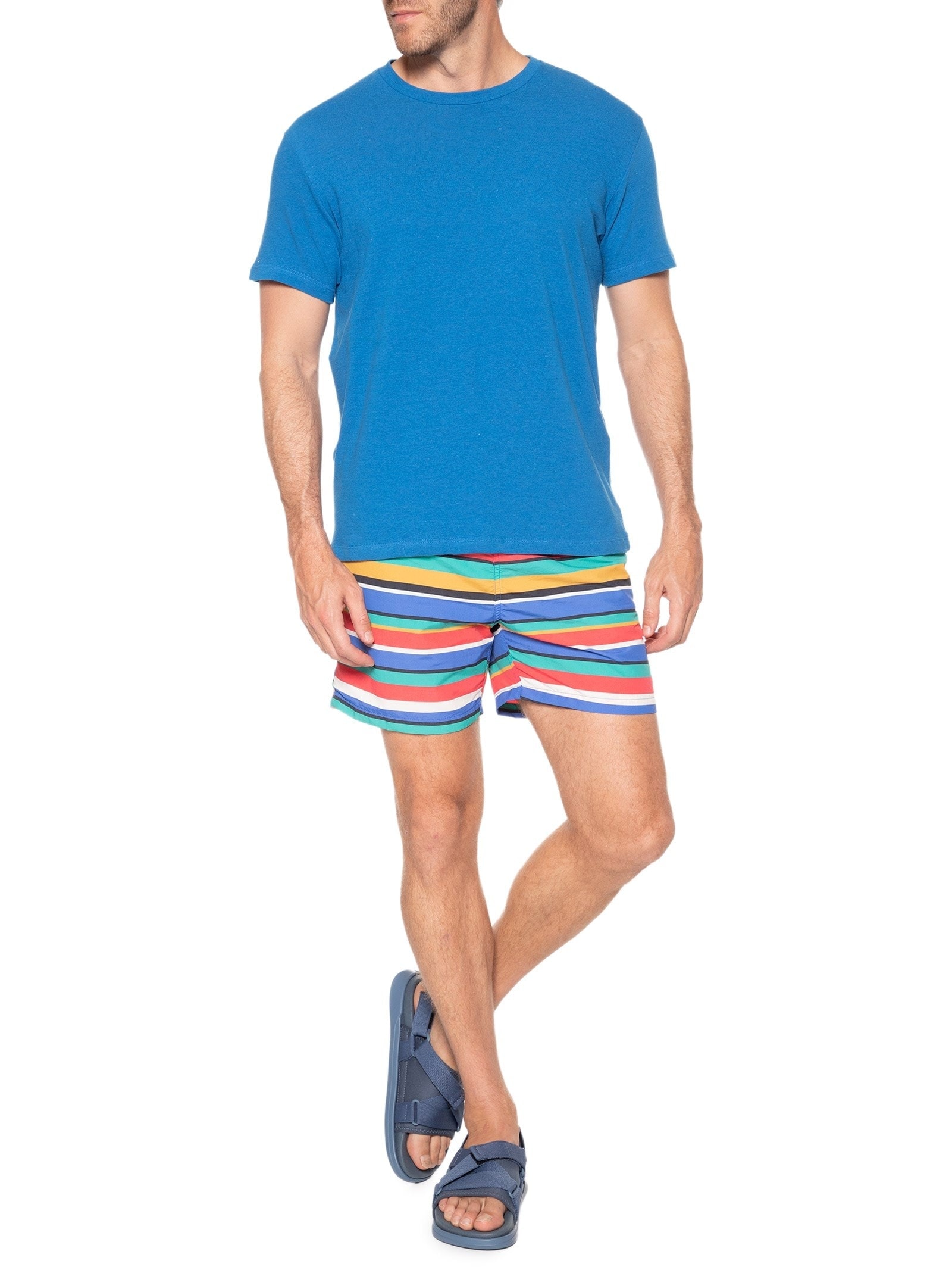 Bermuda Masculina Beachwear Estampado Azul Colcci