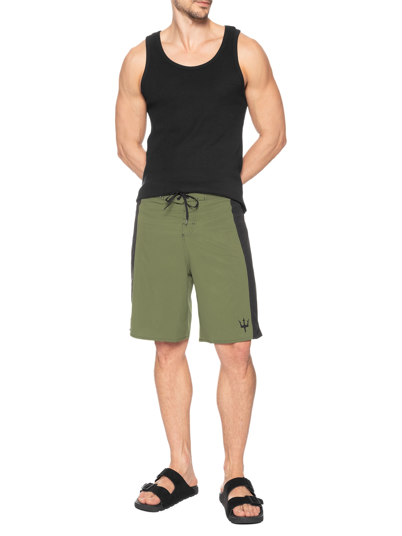 Bermuda Masculina Beachwear Pacific Cut Over Verde Osklen