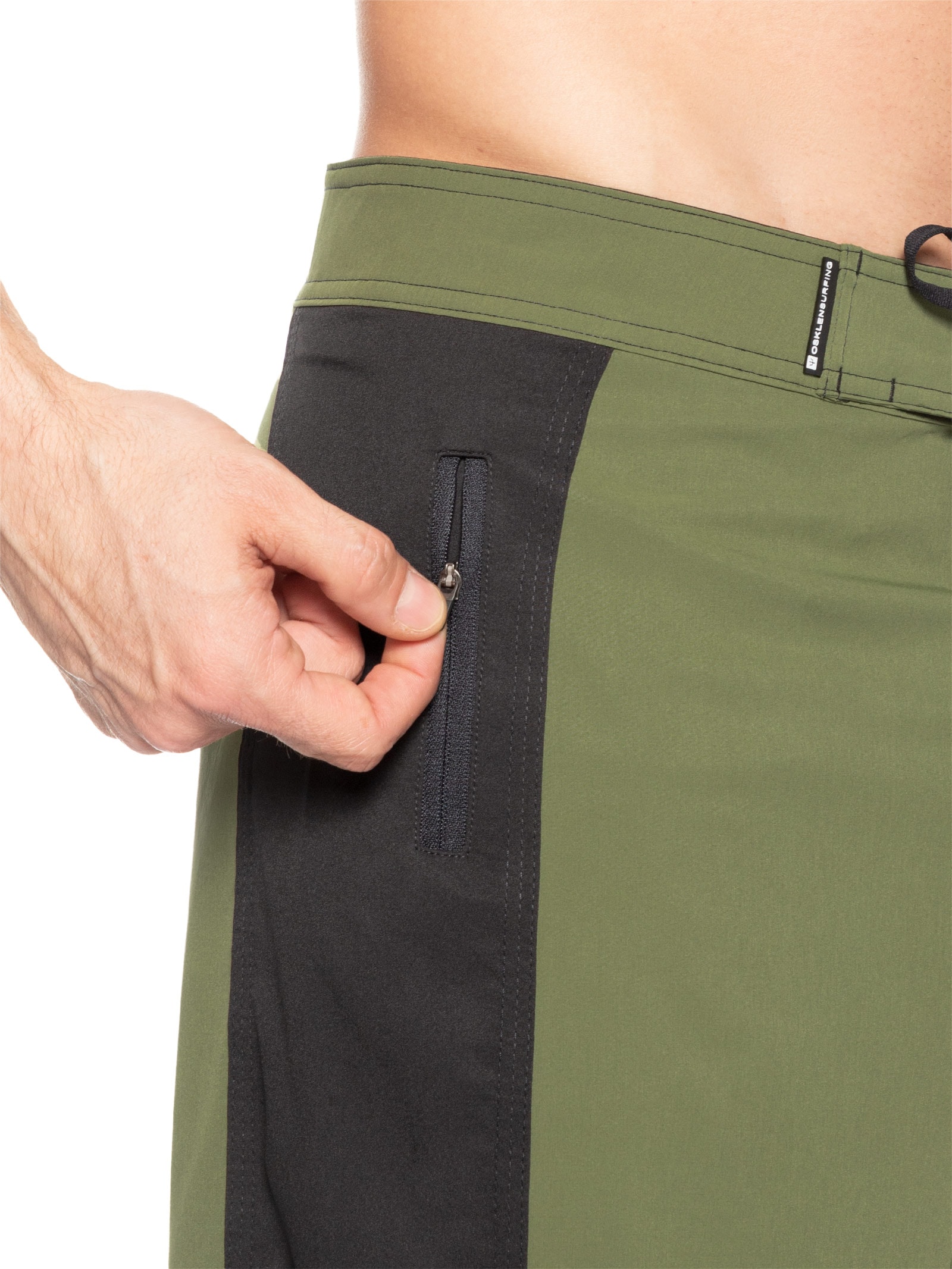Bermuda Masculina Beachwear Pacific Cut Over Verde Osklen