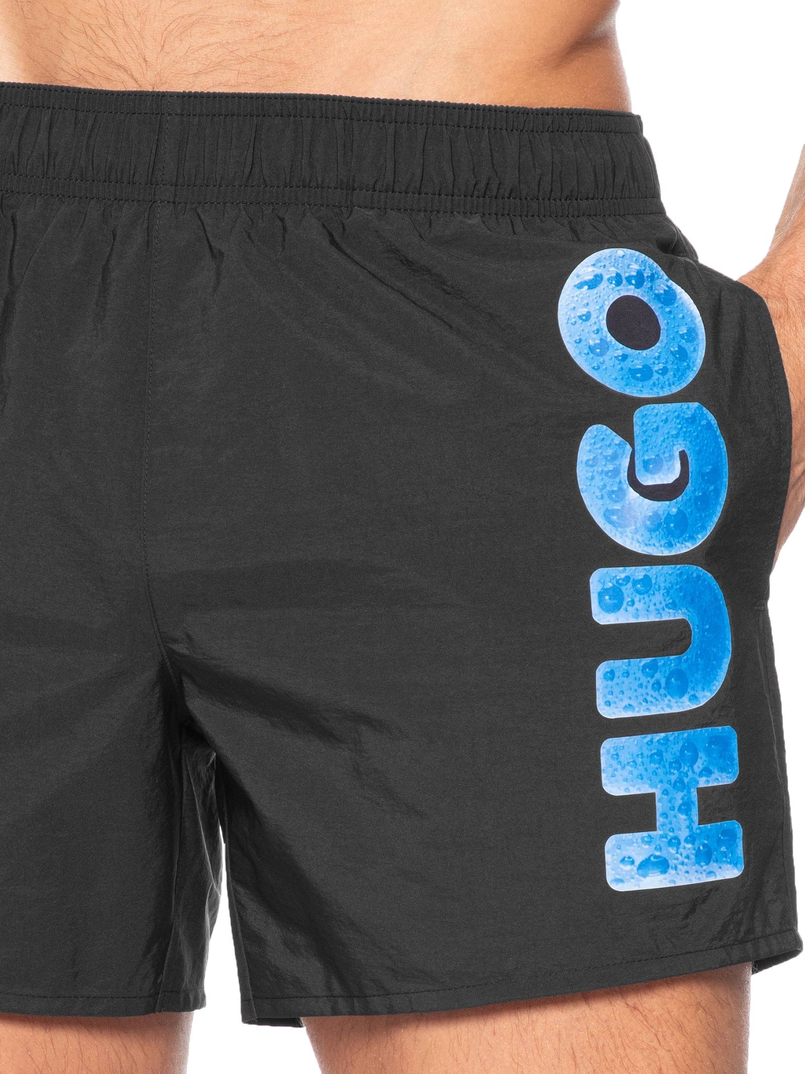 Bermuda Masculina Beachwear Splash Preto Hugo