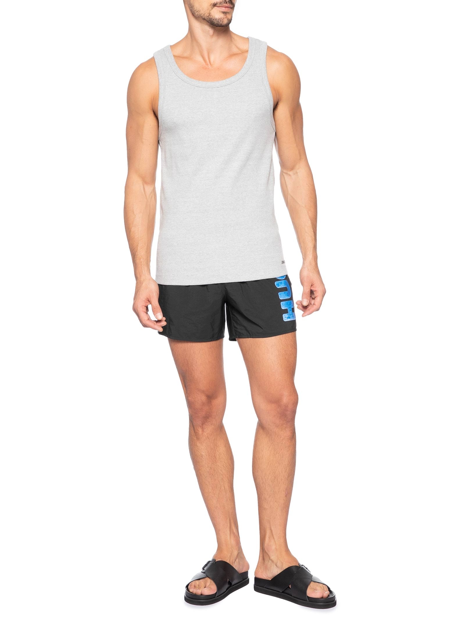 Bermuda Masculina Beachwear Splash Preto Hugo