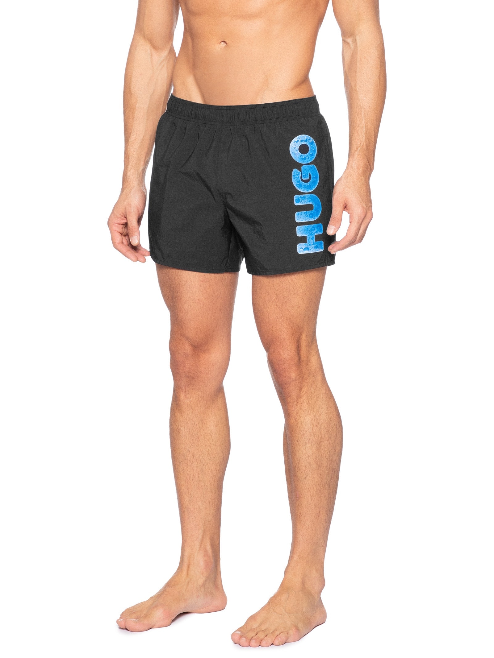 Bermuda Masculina Beachwear Splash Preto Hugo