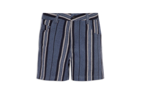 Bermuda Masculina Beachwear Stripes Pranchão Denim - Azul