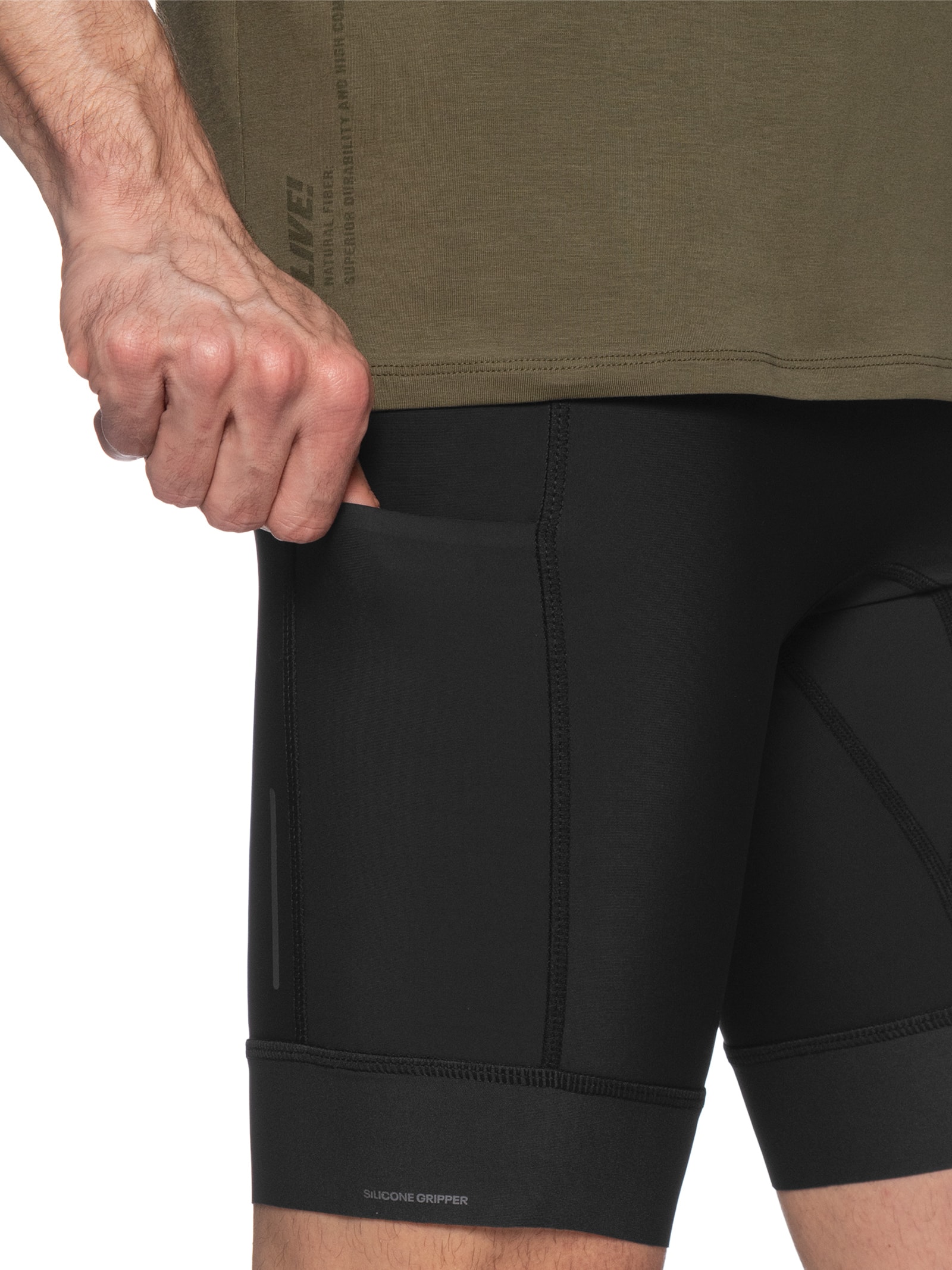 Bermuda Masculina Biker Sex Pockets Men Preto Live!