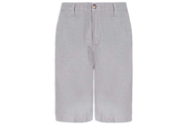 Bermuda Masculina Blend Linen - Cinza