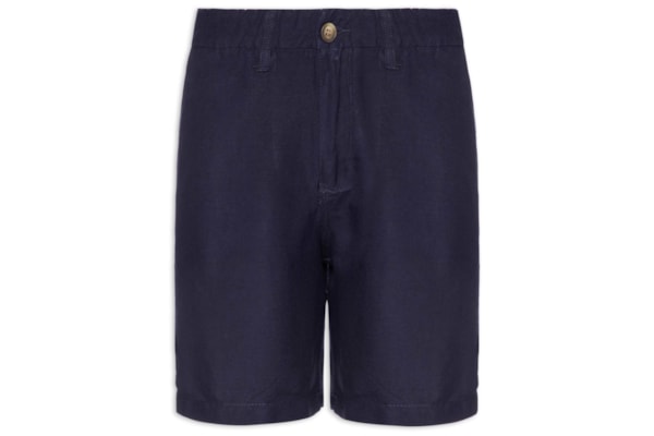 Bermuda Masculina Blend Linen – Azul