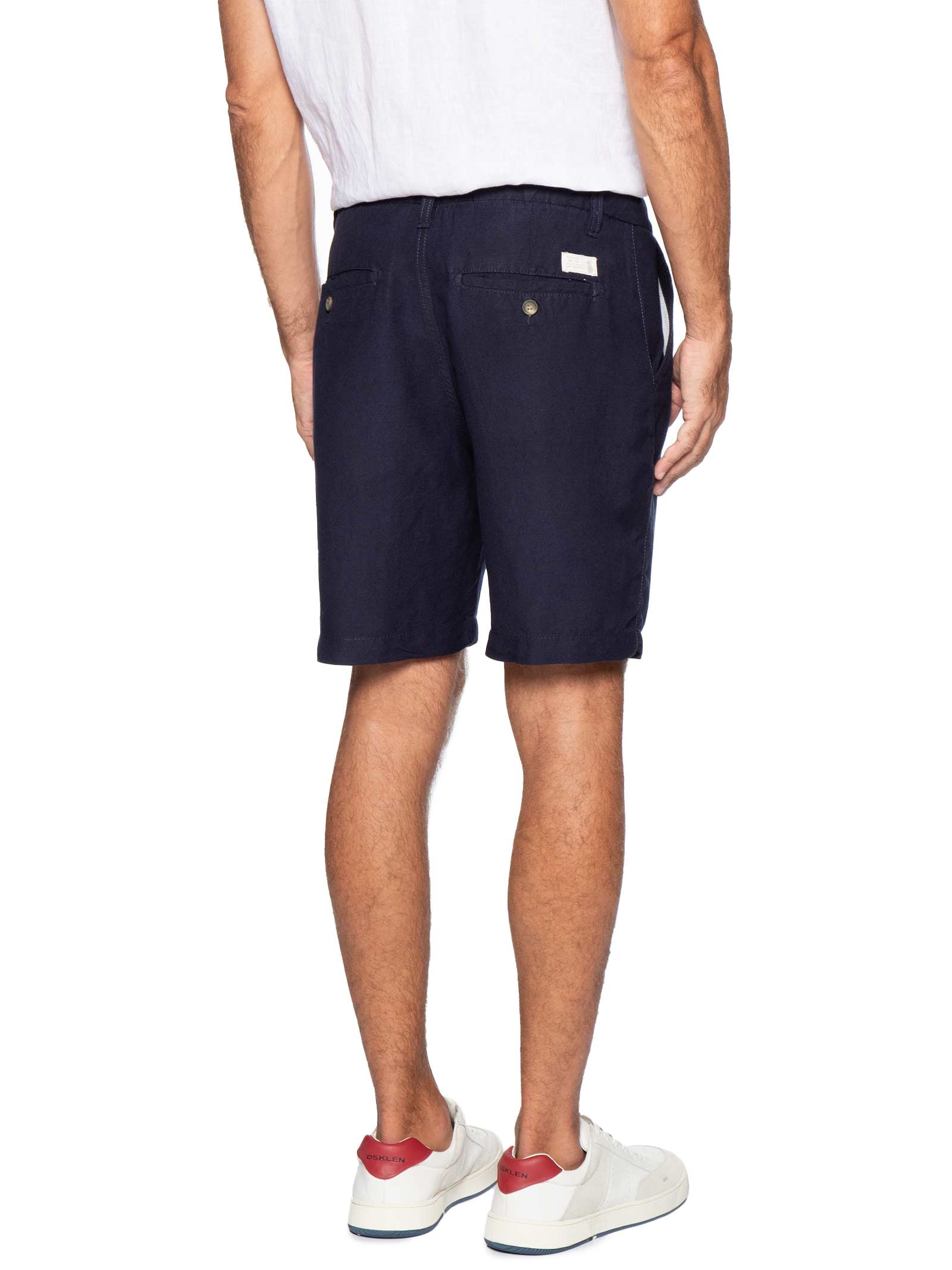 Bermuda Masculina Blend Linen – Azul Pineapple