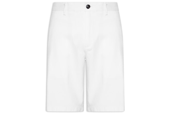 Bermuda Masculina Blend Linho - Branco