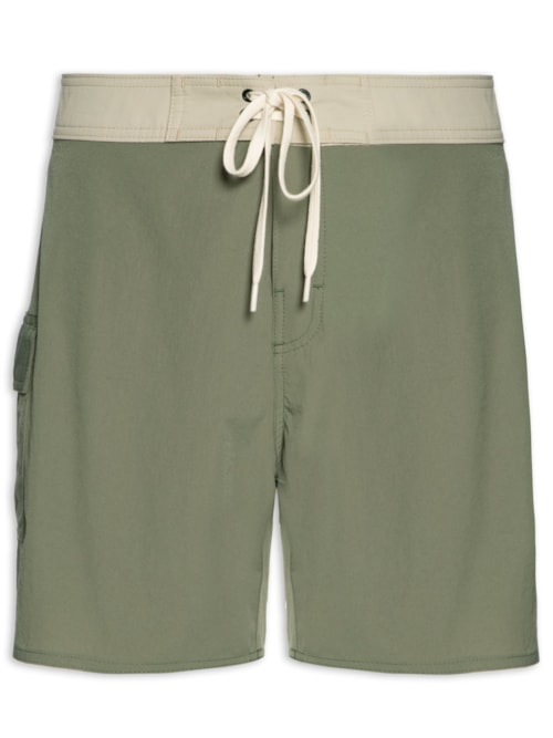Bermuda Masculina Boardshort Flex Cargo Carpet Nature – Verde