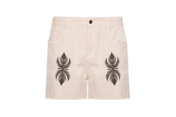 Bermuda Masculina Cânhamo Leaf - Bege