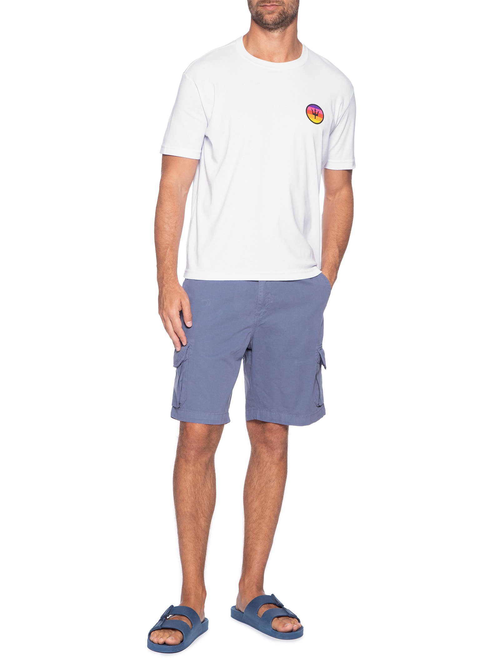 Bermuda Masculina Cargo Azul Pineapple